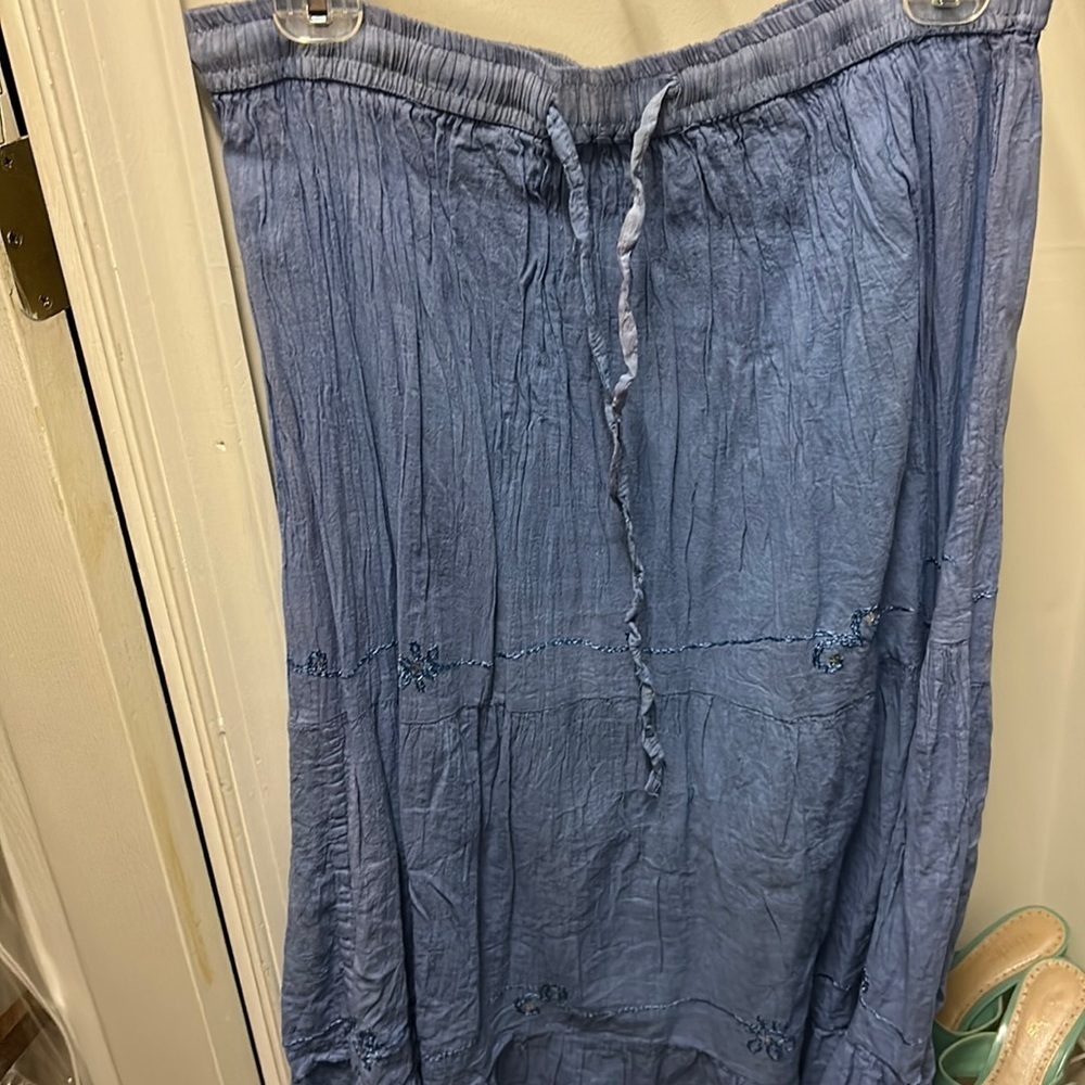 Uniti blue Indian skirt. Tie waist